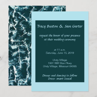 Ocean Inspired Wedding Invitation Kaart
