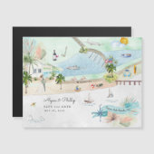 Ocean Isle Beach | North Carolina Illustrated Map (Voorkant / Achterkant)