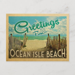 Ocean Isle Beach Vintage Travel Briefkaart