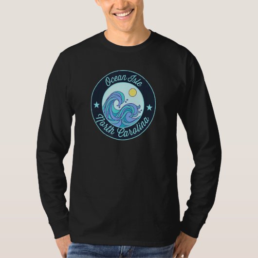 Ocean Isle NC North Carolina Souvenir nautische su T-shirt (Voorkant)