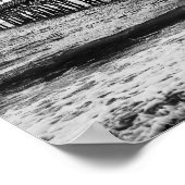 Ocean Isle Vist Pier Black en White Poster (Hoek)