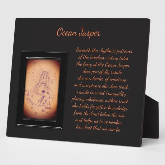 Ocean Jasper Crystal Fairy Fotoplaat (Zijkant)