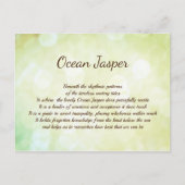 Ocean Jasper Crystal Healing Design Briefkaart (Voorkant)