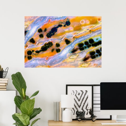 Ocean Jasper Fantasy Opus 01 Poster (Thuiskantoor)