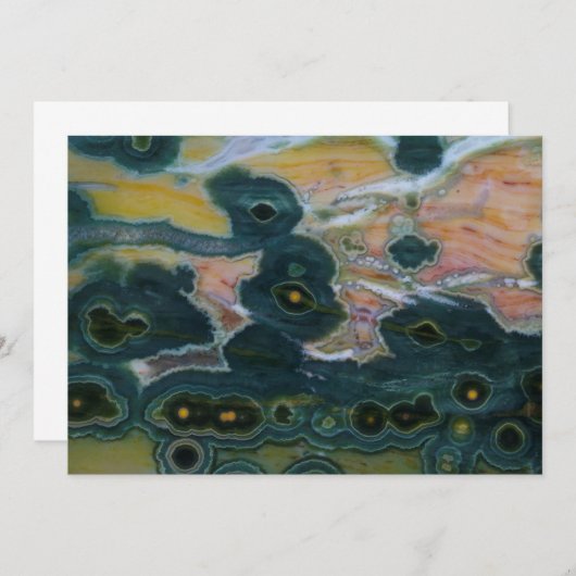 Ocean Jasper Slab Bedankkaart (Voorkant / Achterkant)