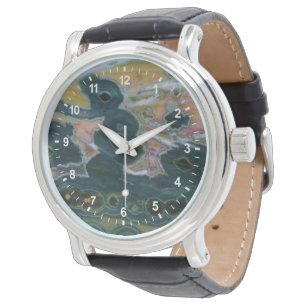 Ocean Jasper Slab Horloge