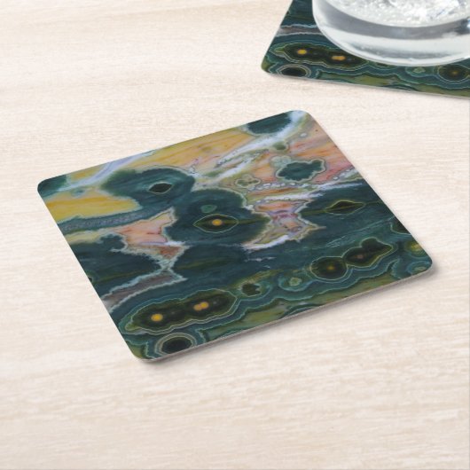 Ocean Jasper Slab Kartonnen Onderzetters (Schuin)