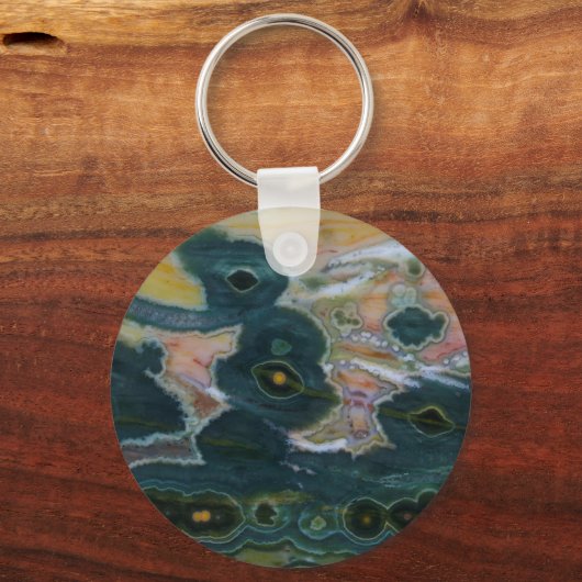 Ocean Jasper Slab Sleutelhanger (Voorkant)