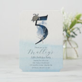 Ocean Jellyfish Age Number 5th Birthday Kaart (Staand voorkant)