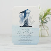 Ocean Jellyfish Age Nummer 1 1 Birthday Invite Kaart (Staand voorkant)