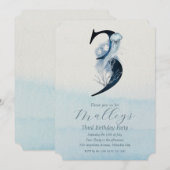 Ocean Jellyfish Leeftijd nummer drie 3 verjaardag Kaart (Voorkant / Achterkant)