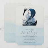 Ocean Jellyfish Leeftijd Twee 2 Birthday Invite Kaart (Voorkant / Achterkant)