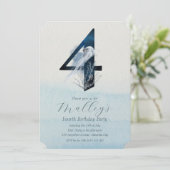 Ocean Jellyfish Leeftijd Vier 4e verjaardag Kaart (Staand voorkant)