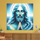 Ocean Jesus Christ Portrait  Canvas Afdruk (Insitu (Woonkamer))