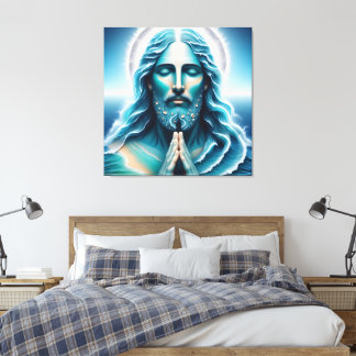Ocean Jesus Christ Portrait Canvas Afdruk