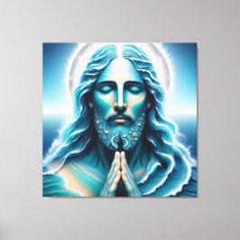 Ocean Jesus Christ Portrait Canvas Afdruk