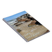 Ocean Jetty Rocks Personalized Notebook Notitieboek (Rechterzijde)
