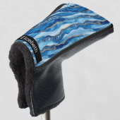 Ocean Jeweled Agate Personalized Golfheadcover (3/4 voorkant)