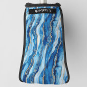 Ocean Jeweled Agate Personalized Golfheadcover (Draai 90)