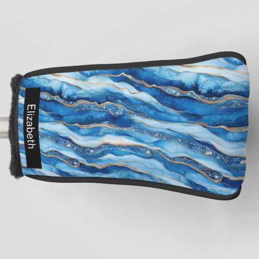 Ocean Jeweled Agate Personalized Golfheadcover (Voorkant)