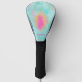 Ocean Joyride - Blauwe Turquoise Abstracte Kunst Golfheadcover (Voorkant)