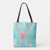 Ocean Joyride - Blauwe Turquoise Abstracte Kunst Tote Bag (Achterkant)