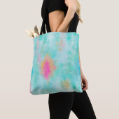 Ocean Joyride - Blauwe Turquoise Abstracte Kunst Tote Bag (Dichtbij)