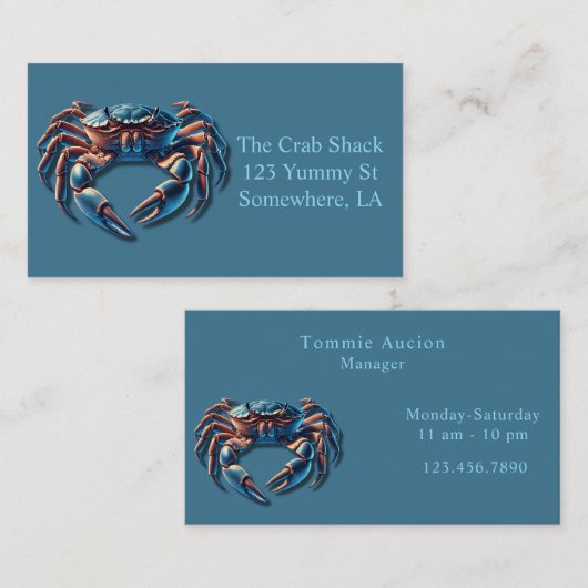 Ocean King Crab Company Visitekaartje (Voorkant / Achterkant)
