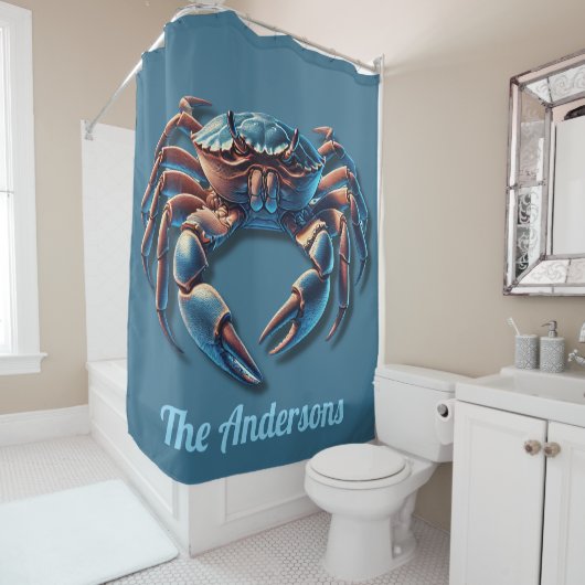 Ocean King Crab Custom Douchegordijn (In situ)