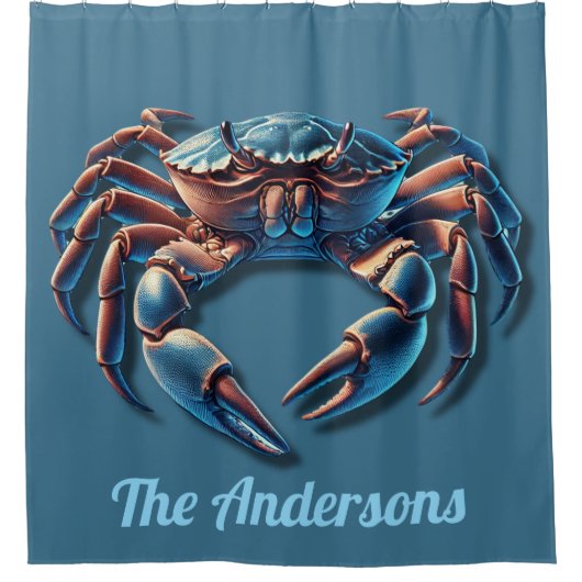Ocean King Crab Custom Douchegordijn (Voorkant)