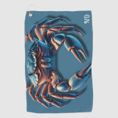 Ocean King Crab initialen Golfhanddoek (Voorkant)