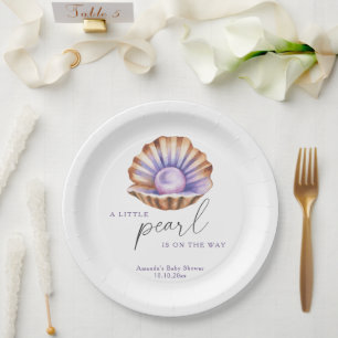 Ocean Kleine Parel Onder De Zee Baby Shower Papieren Bordje