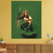 Ocean Koning Trident Krijger Dynamische Strip Kuns Canvas Afdruk (Insitu (Woonkamer))