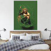 Ocean Koning Trident Krijger Dynamische Strip Kuns Canvas Afdruk (Insitu (Slaapkamer))