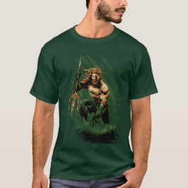 Ocean Koning Trident Krijger Dynamische Strip Kuns T-shirt