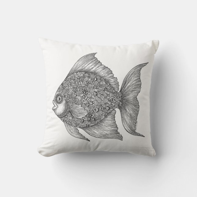 Ocean Lake Fish Theme Pillow Kussen (Voorkant)