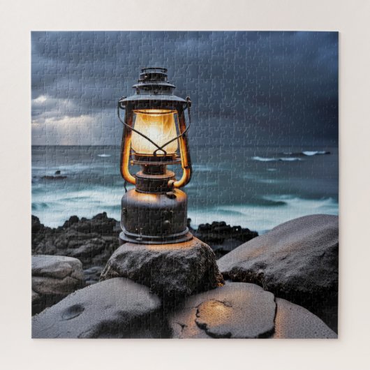 Ocean Lantern On Rocks Legpuzzel (Verticaal)