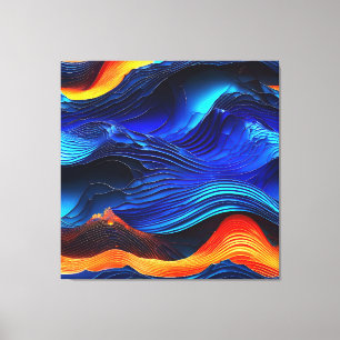 Ocean Lava "Aquaflame" Canvas Afdruk