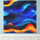 Ocean Lava "Aquaflame" Canvas Afdruk (Insitu (Houten vloer))