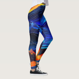 Ocean Lava "Aquaflame" Leggings