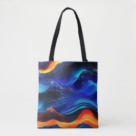 Ocean Lava "Aquaflame" Tote Bag