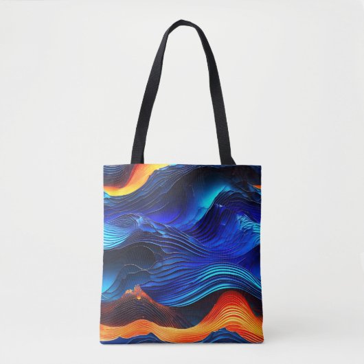 Ocean Lava "Aquaflame" Tote Bag (Voorkant)