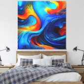 Ocean Lava "Astralsurge" Canvas Afdruk (Insitu (Slaapkamer))