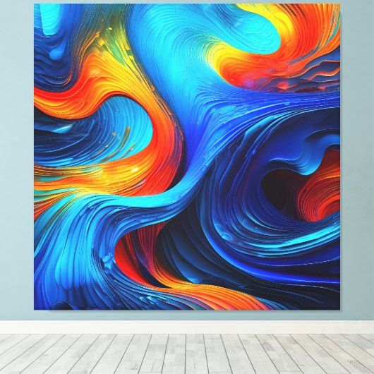 Ocean Lava "Astralsurge" Canvas Afdruk (Insitu (Houten vloer))