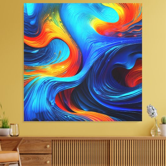Ocean Lava "Astralsurge" Canvas Afdruk (Insitu (Woonkamer))