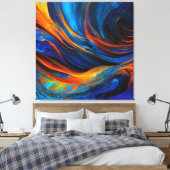 Ocean Lava "Astralswirl" Canvas Afdruk (Insitu (Slaapkamer))