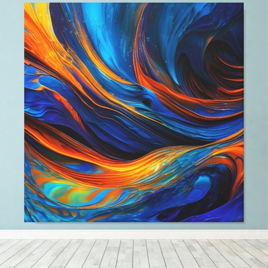 Ocean Lava "Astralswirl" Canvas Afdruk (Insitu (Houten vloer))