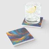 Ocean Lava "Astralswirl" Stenen Onderzetter (Zijkant)