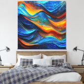 Ocean Lava "Pyroquatic" Canvas Afdruk (Insitu (Slaapkamer))