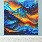 Ocean Lava "Pyroquatic" Canvas Afdruk (Insitu (Houten vloer))